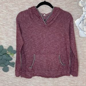 [wish & whim] Marled Sporty Hoodie Sweater